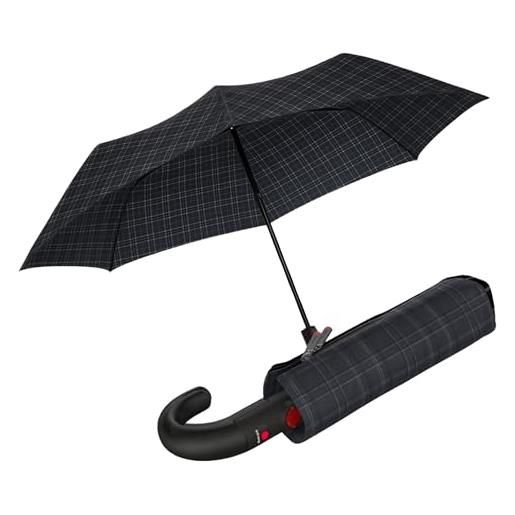 Knirps t. 260 medium duomatic crook handle men's prints check