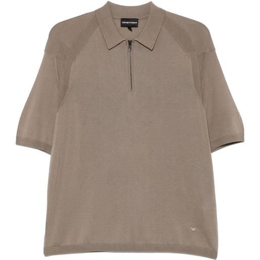 Emporio Armani polo in maglia fine - verde