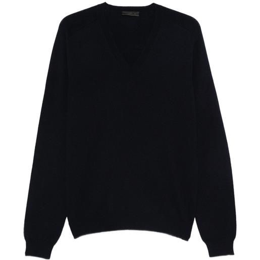 Prada maglione con scollo a v - blu
