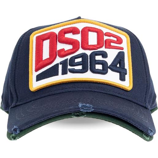 DSQUARED2 cappello da baseball con applicazione - blu