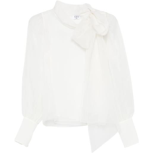LITA COUTURE blusa ellise - bianco