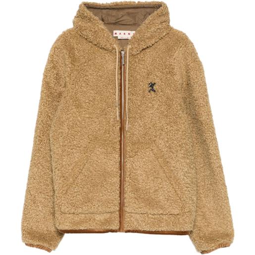 Marni giacca con cappuccio e zip - toni neutri