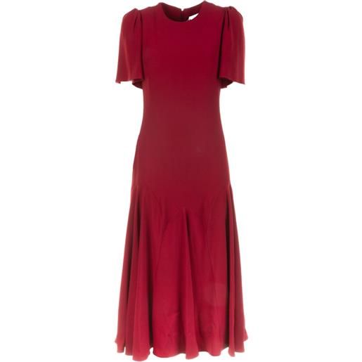 Alexander McQueen abito midi girocollo - rosso