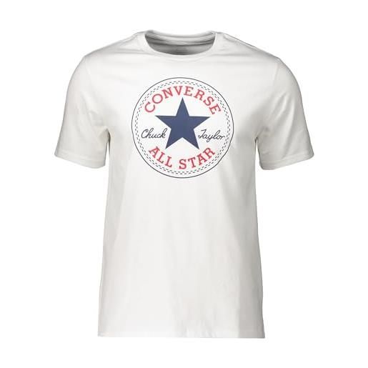 CONVERSE 10025459-a03 chuck patch tee t-shirt unisex adulto optical white taglia 2xl