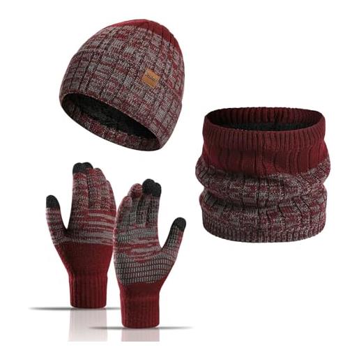 Guanti Morbidi In Maglia Di Lana Boucl&eacute; Per Donna E Uomo, Guanti Spessi