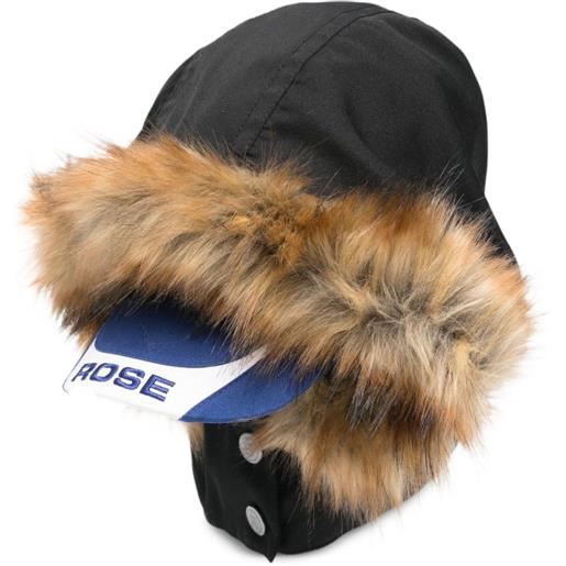 Martine Rose cappello con bordo in pelliccia - nero