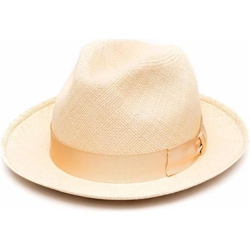 Borsalino cappello con fiocco laterale - toni neutri