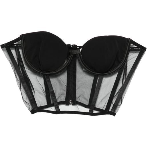 Nensi Dojaka corsetto con inserti - nero