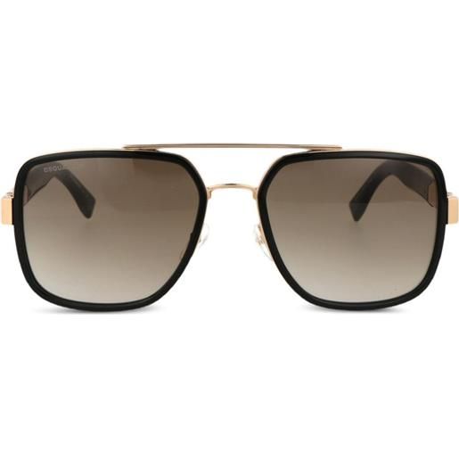 DSQUARED2 EYEWEAR occhiali da sole con logo goffrato - nero