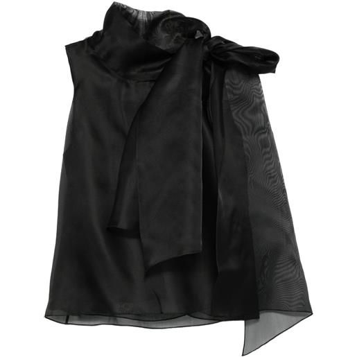 LITA COUTURE blusa brise con fiocco - nero