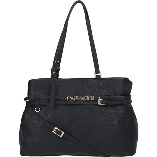 Cafènoir borsa da donna a spalla in pelle art. C3nc0907 col. Nero