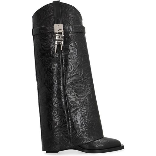 Givenchy stivali shark lock cowboy 60mm - nero