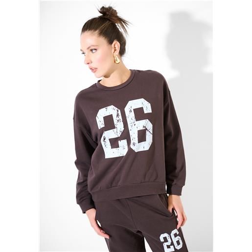 Kikisix felpa donna cotone stampa vintage art. Kxma1719