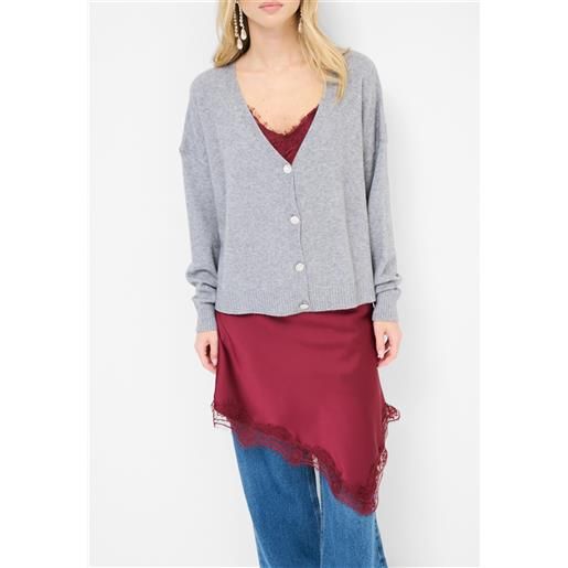 Kikisix giacca maglia donna cardigan bottoni gioiello art. Kxcr1599