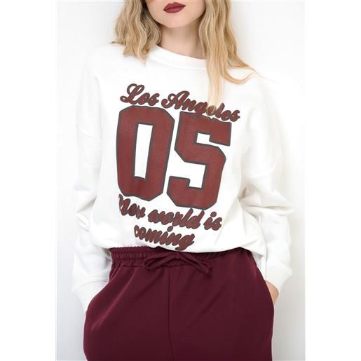 Kikisix felpa donna cotone oversize art. Kxma1592