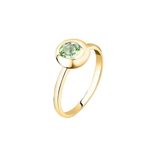 Morellato anello donna in argento 925‰ riciclato con pietra verde, collezione tesori eterni