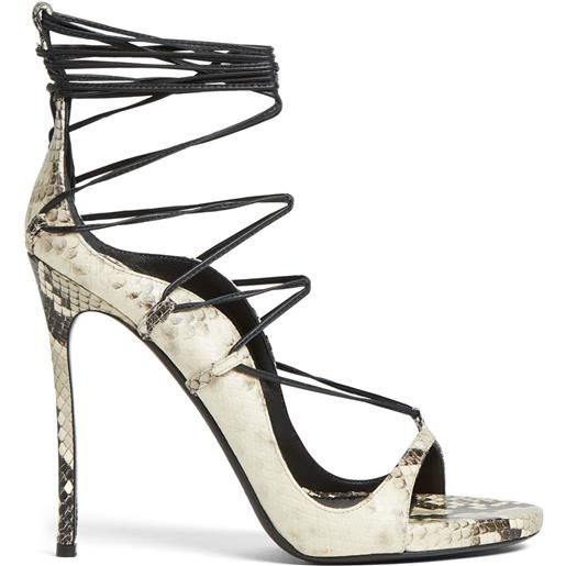 DSQUARED2 sandali effetto serpente 111mm - toni neutri