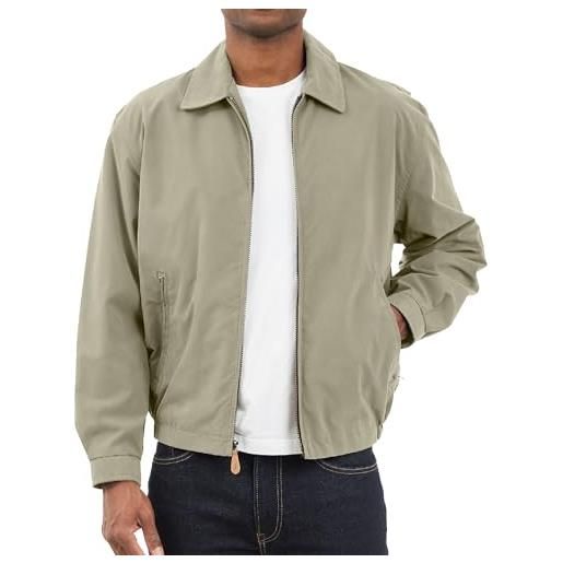 London fog mens auburn zip-front golf (regular & big-tall sizes) cotton lightweight jacket, cement, medium us