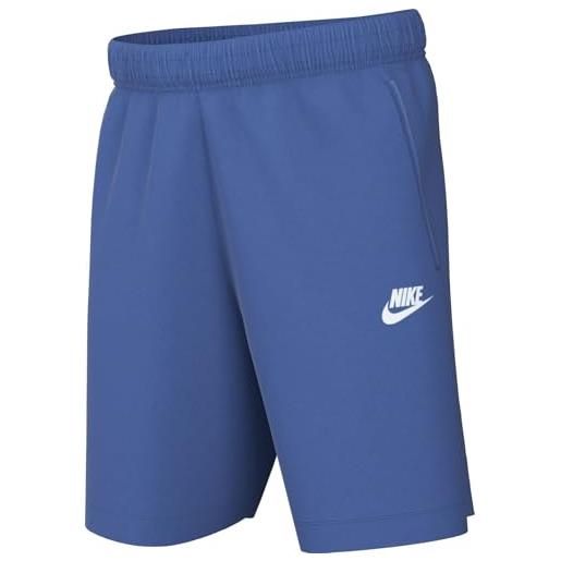 Nike club knit 6in lbr pantaloncini per bambini comet blue/comet blue/white 10/12 anni