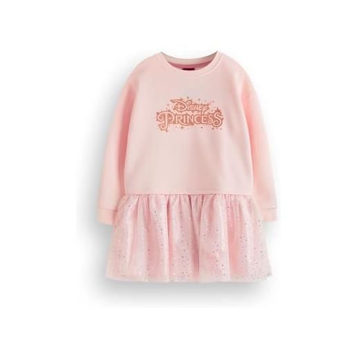 Disney princess girls vestito maglione | felpa per bambini con gonna in tulle scintillante in rosa | film film merchandise regalo bambini