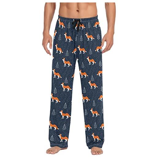 PAQGSREM racoons family pattern - pantaloni da pigiama da uomo, fantasia racoons multicolore, s