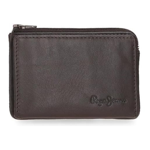 TRUSSARDI Portafoglio In Pelle Liscia Portaspicci E Portacarte Estraibile Nero