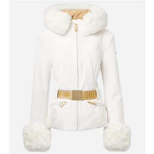 Goldbergh piumino da sci prezioso con pelliccia sintetica