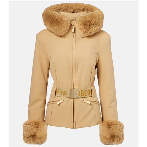 Goldbergh piumino da sci prezioso con pelliccia sintetica