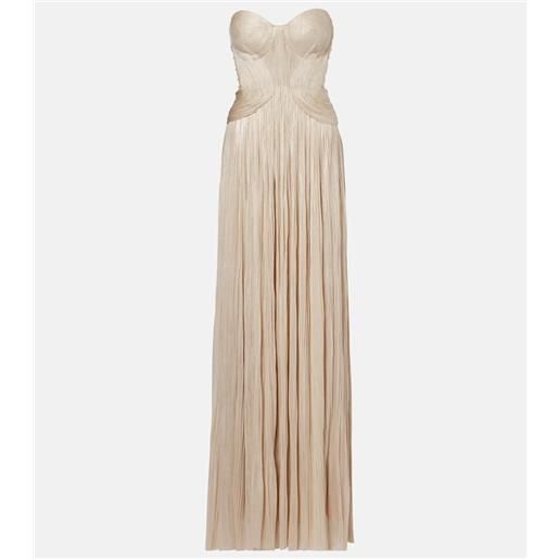 Maria Lucia Hohan abito bustier kamina in tulle di seta con cut-out
