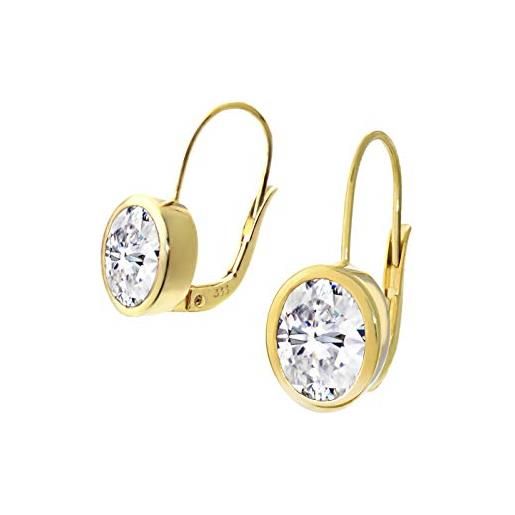 Orecchini Vero Zaffiro IN Oro Bianco 333 Spina 8kt Donna Nuovo - Foto 11