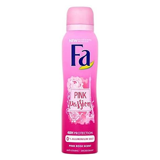 Fa confezione da 3 deodorante spray da donna pink passion, 150 ml