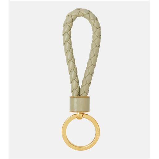 Bottega Veneta portachiavi in pelle intrecciata