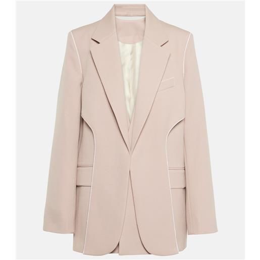 Victoria Beckham blazer asimmetrico in misto lana