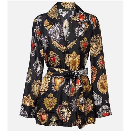 Dolce&Gabbana blusa devotion in twill di seta