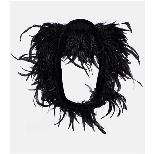 Dolce&Gabbana sciarpa con piume