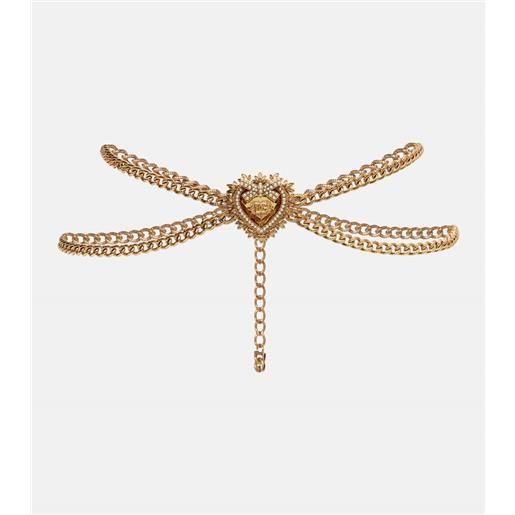 Dolce&Gabbana cintura dg con perle bijoux