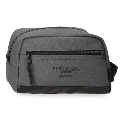 Pepe Jeans waltford nececer adattabile grigio 25 x 15 x 12 cm pelle sintetica e poliestere by joumma bags