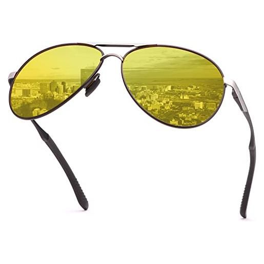 UTS1018 Giallo, Occhiali Da Sole Arrotondati - Foto 12