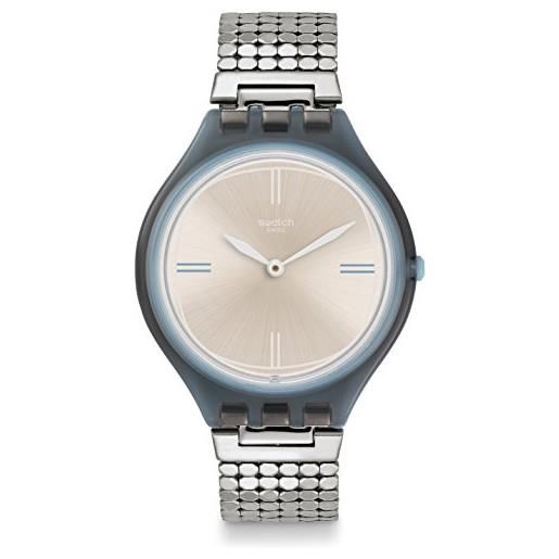 Swatch orologio digitale quarzo unisex con cinturino in acciaio inox svom101ga