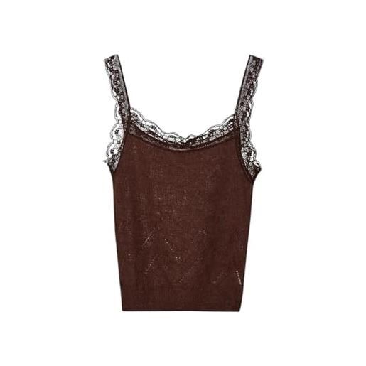 Liu Jo top in maglia wf4333mag71 marrone scuro marrone
