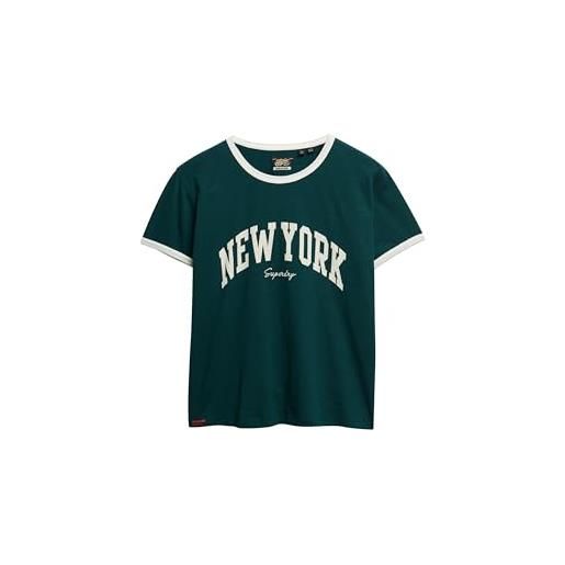 Superdry ath ess ringer fitted short sleeve t-shirt 2xs