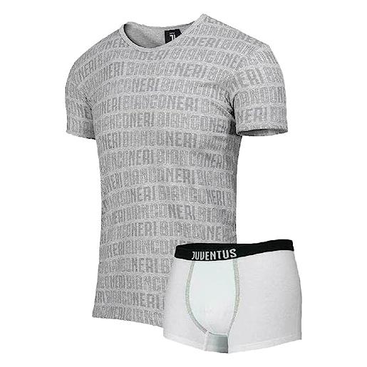 Juventus completo scollo v + boxer 12055 (anni 14, grigio melange)