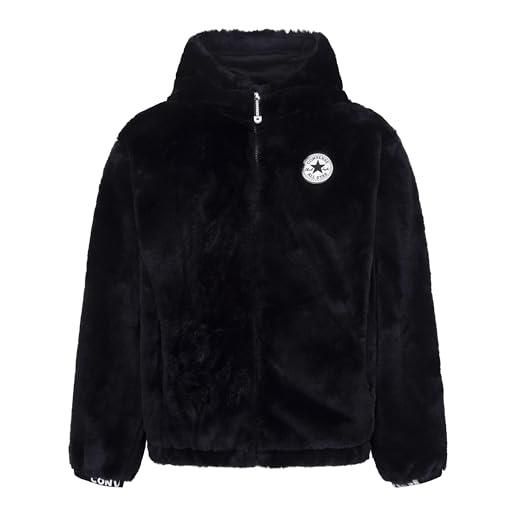 Converse cnvg faux fur jkt 023 - black 10-12 years