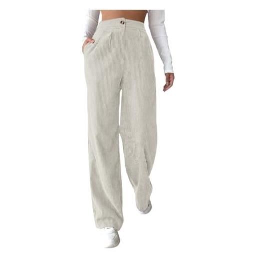 lozssnigzi pantaloni donna invernali pantalone velluto-a-coste eleganti pantaloni larghi comode pantalone invernale pantaloni velluto donna palazzo pantaloni cargo