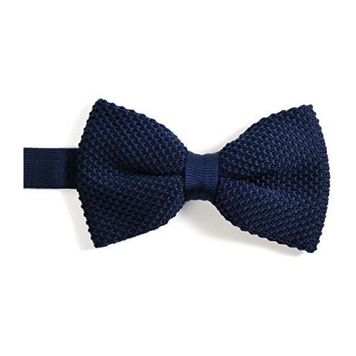 Fabliot papillon lavorato a maglia, 100% seta - made in italy blu mediterraneo taglia unica