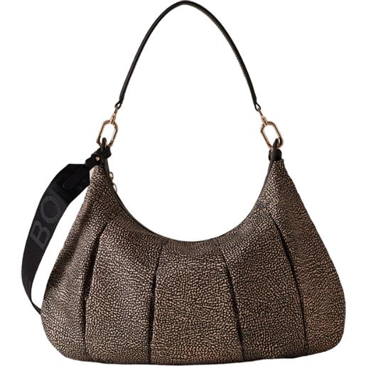 BORBONESE borsa croissant hobo medium - 933077ah1x11 - naturale