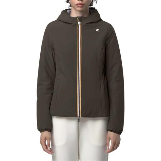 K-WAY giubbino lily st warm reversible - k6128tw - black olive - violet
