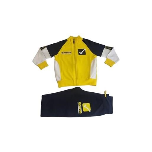 GIVOVA completo tuta da bambino in cotone giallo 4 anni