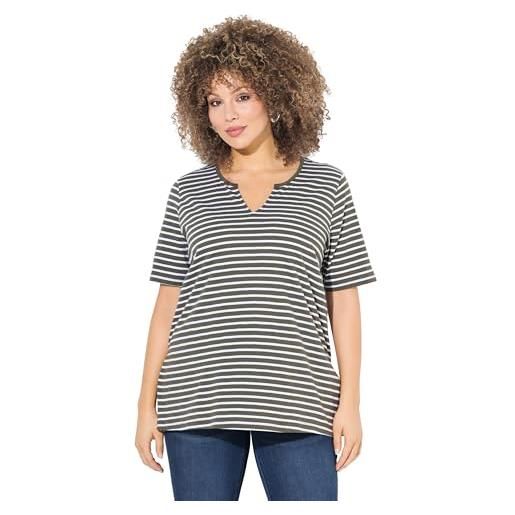 Maglietta Donna Ulla Popken Taglie Forti - Modello A Righe 'Cane AHOI', Girocollo E Mezza Manica, 100% Cotone, 804951 - 3