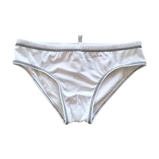 DSQUARED2 costume da bagno slip uomo d7b355460.110 swim bianco taglia 48